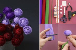 Поделки цветов из гофрированной бумаги